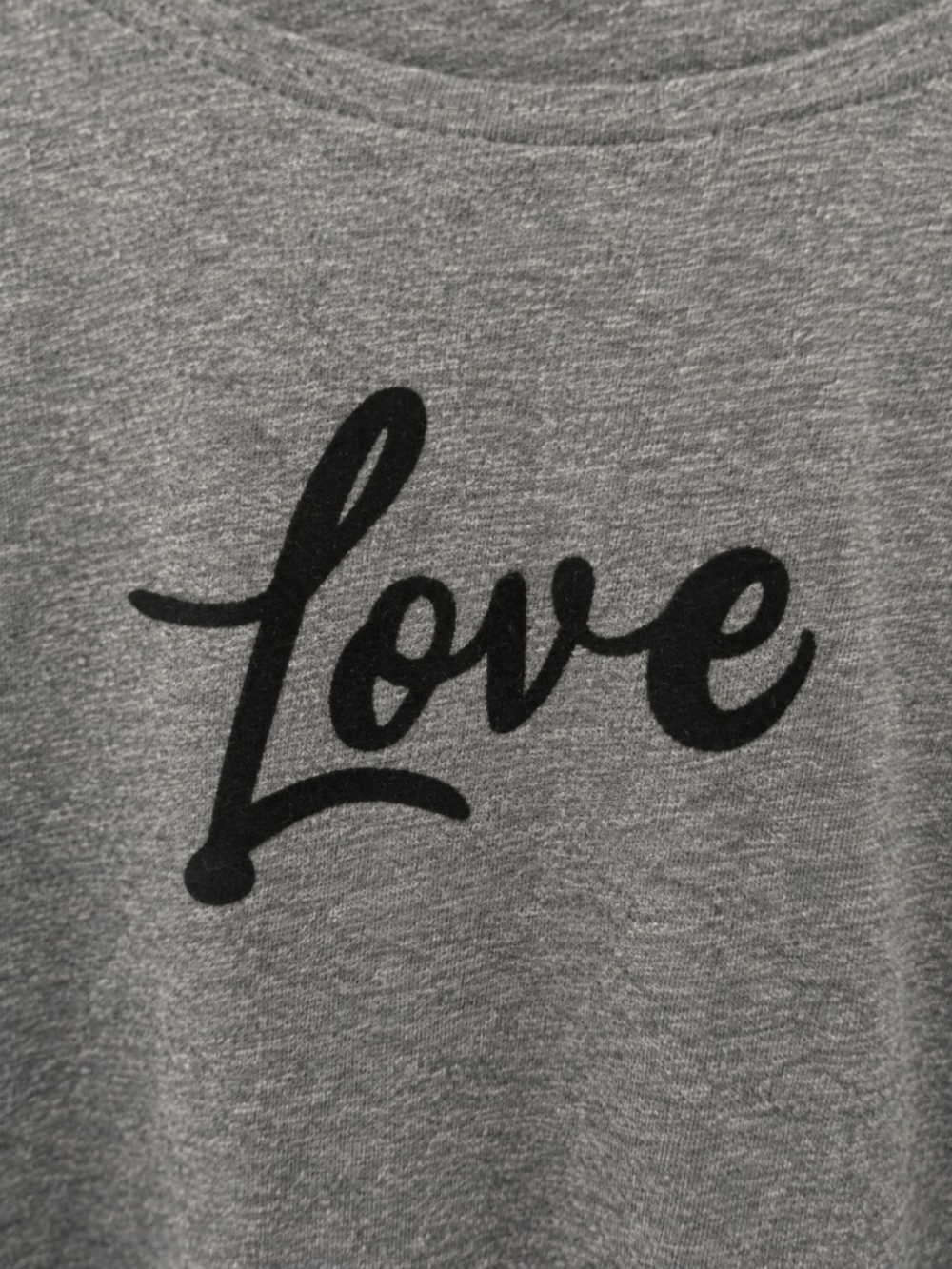 Christian Siriano Gray 'Love'  Rolled-Sleeve Tee - Picture 2 of 6